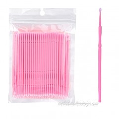 100pcs Micro Applicators Brushes Disposable Eyelash Extension Make Up Mascara Brushes for Eyelash Extension Pink BK-10467