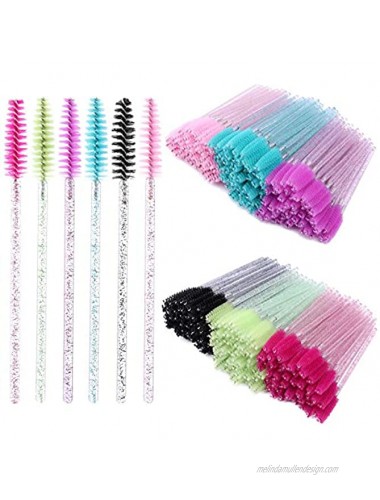 300 Disposable Mascara Wands Eyelash Brush Spoolies for Eye Lash Extension Eyebrow and Makeup Crystal Tbestmax