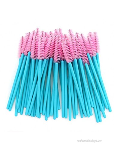 300 Pack Disposable Mascara Wands Eye Lash Brushes Eyelash Extension Tool Makeup Brush Kit Blue Pink