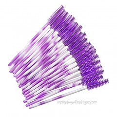 300 Pack Mascara Wands Disposable Eyelash Brush for Extensions Lash Applicators Tool Kit Deep Purple