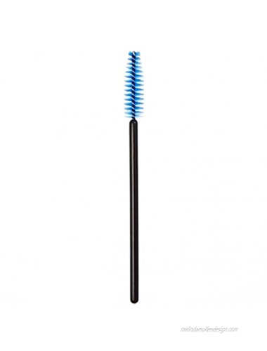 50 Pcs Disposable Mini Eyelash Eye Lash Makeup Brush Mascara Wands Applicator Blue