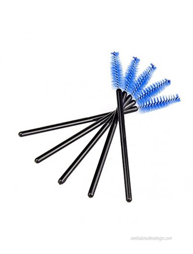 50 Pcs Disposable Mini Eyelash Eye Lash Makeup Brush Mascara Wands Applicator Blue