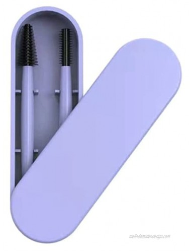 Aitakl Reusable Eyelash Brush Silicone Eyelash Brush 2 Pcs with Portable CasePurple