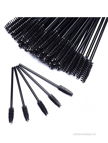BTYMS 100 Pcs Disposable Eyelash Mascara Applicator Wand Lashes Brush Eyebrow Spoolies for Extension