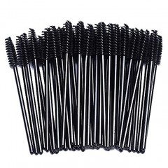 BTYMS 100 Pcs Disposable Eyelash Mascara Applicator Wand Lashes Brush Eyebrow Spoolies for Extension