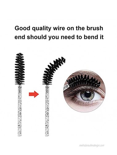 CHEFBEE 100PCS Disposable Eyelash Brush Mascara Wands Makeup Brushes Applicators Kits for Eyelash Extensions and Eyebrow Brush with Container Black