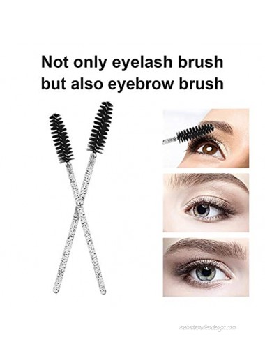 CHEFBEE 100PCS Disposable Eyelash Brush Mascara Wands Makeup Brushes Applicators Kits for Eyelash Extensions and Eyebrow Brush with Container Black