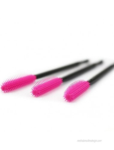 COSHINE 100pcs Disposable Silicone Eyelashes Makeup Brushes 5 Styles Mascara Wands Applicator Spoolers