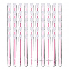 DIY Lash Wand Tubes Set Includes 50 Pink Disposable Mascara Wand Eyelash Brushes 50 Reusable Empty Tubes for Women Girls Makeup Tools