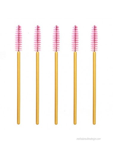 ENVII The Beauty Brand 300PK Gold Pink Disposable Eyelash Mascara Wands Brushes Applicators Makeup Artists Kits