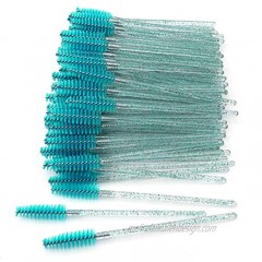 GreenLife 400pcs Crystal Eyelash Brush Disposable Mascara Brush Wands Eyelash Eyebrow Applicator Crystal Blue