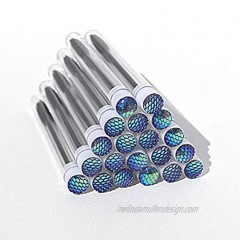 Lash Brush Wands | 20 Pack | Eyelash Extension Supplies | Disposable Lash Spoolie Brush | Blue Mermaid Design