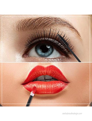 Tbestmax 200 Disposable Mascara Wand Spoolies and Lip Brushes Lipstick Lipgloss Applicator for Eyebrow Eyelash Extension Makeup Kits