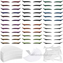 137 Pieces Reusable Eyeliner Stickers Eyeliner Molds Eyeshadow Pads Eyeshadow Patches Self-Adhesive Eye Line Strip Sticker Stencils Eyeliner Stencil Pads Make-Up Stencils Eye Makeup Tool