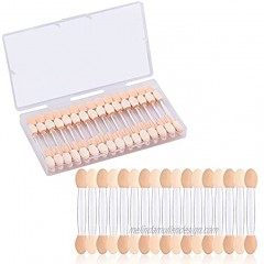 Eyeshadow Applicators,MORGLES 50pcs Disposable Eyeshadow Sponge Applicators Eye Shadow Applicator Double Sided with BoxClear