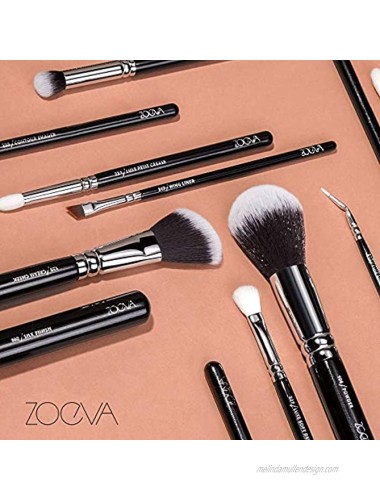 ZOEVA 228 Pure Synthetic Hair Luxe Crease Makeup Brush Eyeshadow Brush Crease Brush Fluffy Synthetic Brush Blending Brush Natural