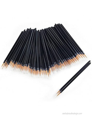 TygoMall 100pcs Disposable Eyeliner Brushes With Covers On the Hair Beauty Makeup Tools Wand Applicator Size: 9cm Thick: 0.2cm Color Black