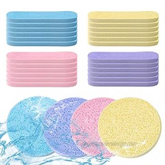 48 PCS Compressed Facial Sponge Cleansing Facial Sponges for Estheticians Round Face Cleaning Sponge Pads Natural Cosmetic Spa Face Cleansing Sponges Face Cleansing Massage Pore Exfoliating