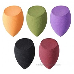 5 Pcs Makeup sponges Set Blender Beauty Cosmetics Tool Flawless Facial Powder Puff Foundation Sponges Professional Make Up Applicator Latex-Free Suit for All Skin Type 001