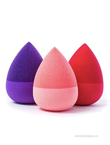 MonétBeauty Silicone Infused Makeup Sponge No Wasted Foundation Easy to Clean Stain Resistant and Ultra Hygienic Makeup Blending Sponge 3 pack