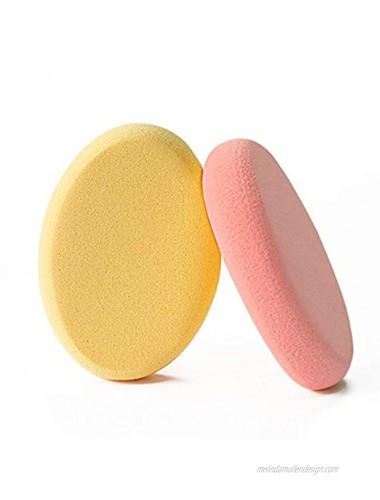 Oval Puff 2 Packs Skin Tone and Pink Make-up Egg Air Cushion Puff Beauty Egg Foundation Sponge Professional Makeup Sponge Wet and Dry