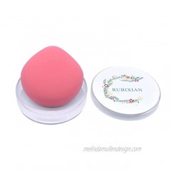 RUBIXIAN Makeup Sponge 1 Pc Ultra-Soft Air Cushion Powder Puff PU Beauty Blender and Applicator Pocket Puff for Blending Makeup Puff for Foundation Cream and Concealer Teardrop Pink