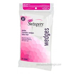 Swisspers Premium Pro Cosmetic Wedges Latex-Free Makeup Wedge Jumbo Size 16 Count Bag