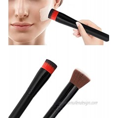 2Pcs Flat Top Kabuki Brush，Concave Foundation Brush，Foundation Makeup Brush Flat Head Makeup Brush Concealer Brush