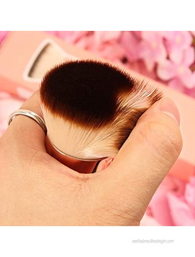 DUcare Foundation Brush with Makeup Sponges Flat Top Kabuki Brush Synthetic Professional Liquid Blending Mineral Powder Beauty Makeup Blender