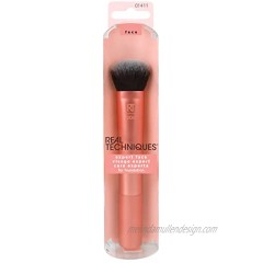 Real Techniques 1411 Professional Foundation Makeup Brush for Even Streak Free Application Pink