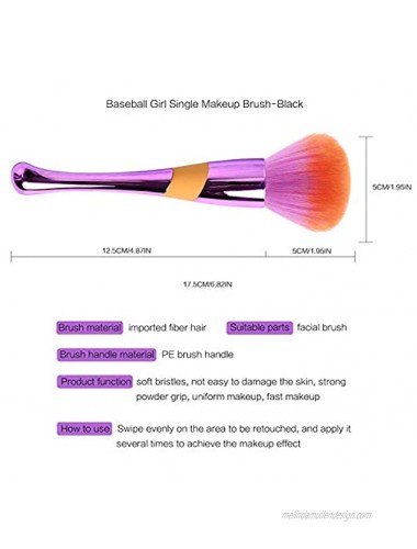 VICKYLEE Makeup Brushes Purple Large Single Foundation Brush Loose Powder Brush Durable Makeup brush