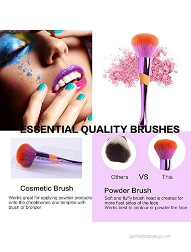 VICKYLEE Makeup Brushes Purple Large Single Foundation Brush Loose Powder Brush Durable Makeup brush
