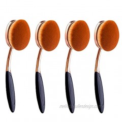 Yoseng Oval Foundation Brush Second Largest Toothbrush makeup brushes Fast Flawless Application Liquid Cream Powder Foundation  4 pack