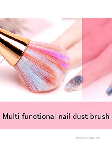Large Mineral Powder Brush Soft Fluffy Blush Brush Bronzer Kabuki Makeup Brush Nail Brush Professional Loose Setting Powder Brush for Daily Makeup Colorful