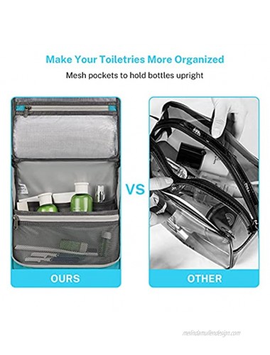 Gonex Hanging Toiletry Bag Travel Organizer Bag for Makeup and Toiletries Men and Women Blue