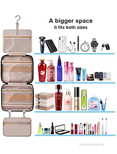 Large Capacity Hanging Travel Toiletry Bag,Bathroom and Shower Organizer Kit for Toiletries,With 360°Rotating HookEasy To Hang