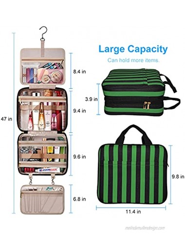 Large Capacity Hanging Travel Toiletry Bag,Bathroom and Shower Organizer Kit for Toiletries,With 360°Rotating HookEasy To Hang