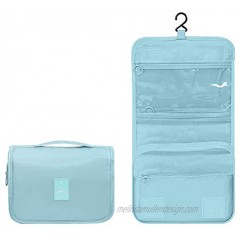 Luxtude Toiletry Bag Womens with Hanging Hook Water-resistant Hanging Toiletry Bag for Traveling Portable Toiletry Case Travel Organizer for Toiletries Cosmetics Hygiene Accessories-Blue