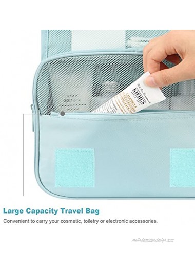 Mossio Hanging Toiletry Bag Large Cosmetic Makeup Travel Organizer for Men & Women with Sturdy Hook