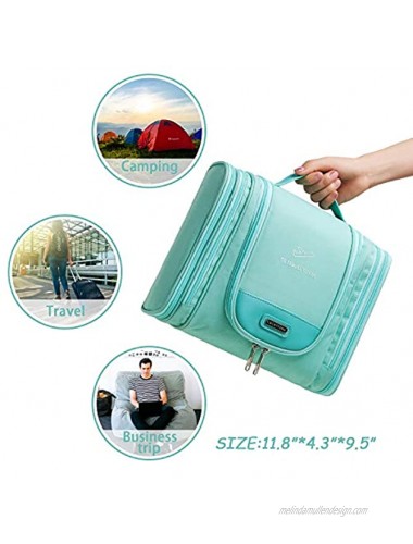 Premium Hanging Travel Toiletry Bag for Men and Women XL Capacity Bathroom and Shower Organizer Kit Waterproof Hygiene Bag with Sturdy Hook for Toiletries Makeup Shampoo Cosmetic Personal Item