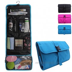 Relavel Travel Hanging Toiletry Bag for Men Women Travel Kit Shaving Bag Waterproof Wash Bag Makeup Organizer for Bathroom Shower Blue