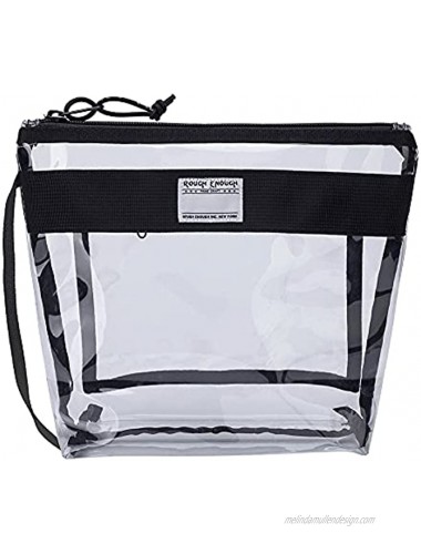 Rough Enough TSA Approved Clear Toiletry Bag Travel Makeup Bag Organizer Pouch for Cosmetic Medicine Liquids Bottles Airline Beach