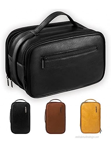Toiletry Bag for Men Travel Organizer Dopp Kit Waterproof Shaving Bag for Toiletries Accessories Black