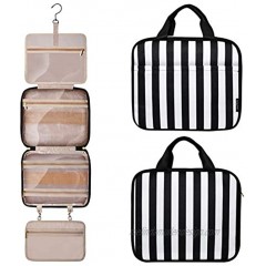 Toiletry Bag Travel Bag with Hanging Hook Water-resistant Makeup Cosmetic Bag Travel Organizer with 4 Compartments & 1 Sturdy Hook,Perfect for Travel  Daily Use  Christmas Holiday Gifts