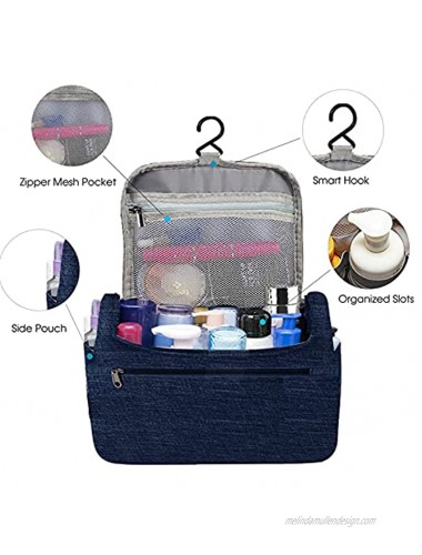 Toiletry Bag,AOVOLLY Hanging Travel Toiletry Bag for Women and Men Water-resistant Cosmetic Travel Bags with Handle and Hook,Makeup Organizer for Toiletries Cosmetics Brushes Bottle