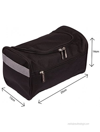 TravelMore Hanging Travel Toiletry Bag Organizer & Bathroom Hygiene Dopp Kit with Hook for Traveling Accessories Toiletries Bathroom Shaving & Makeup for Men and Woman Black