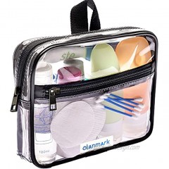 TSA Approved Toiletry Bag 3-1-1 Clear Travel Cosmetic Bag with Handle Quart Size Bag with Zipper Carry-on Luggage Clear Toiletry Bag for Liquids Airport Airline TSA Compliant Bag for Man Women