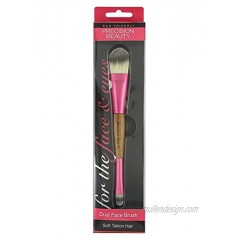 Bamboo Double Ended Face Brush with 100% Soft Taklon Hair.