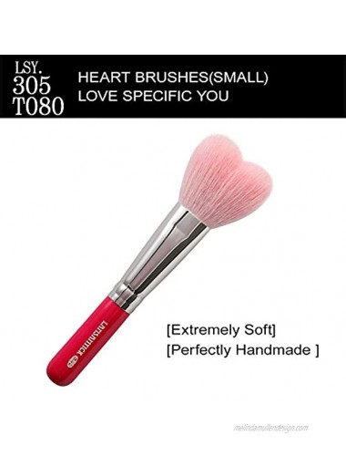 LSY Heart BrushesSmall,Special Heart Shape Design,Natural Goat Hair,Suitable for Blush and Powder.Pink