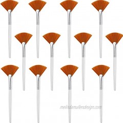 12 Pieces Facial Brushes Fan Mask Brushes Acid Applicator Soft Makeup Brushes Cosmetic Tools for Peel Masques